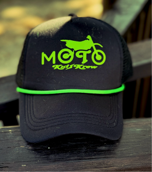 Trucker Hat Black- Moto Kidz