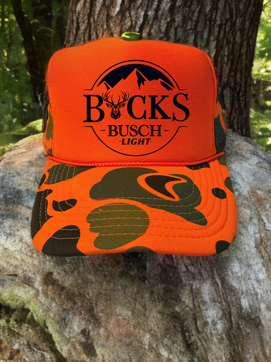 Bucks & Busch trucker hat design 1